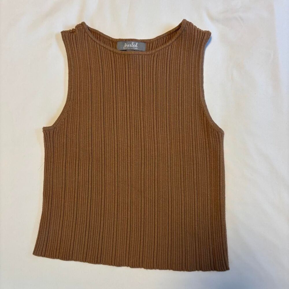 Marled-by-reunited-clothing Women's Brown and Tan Vest